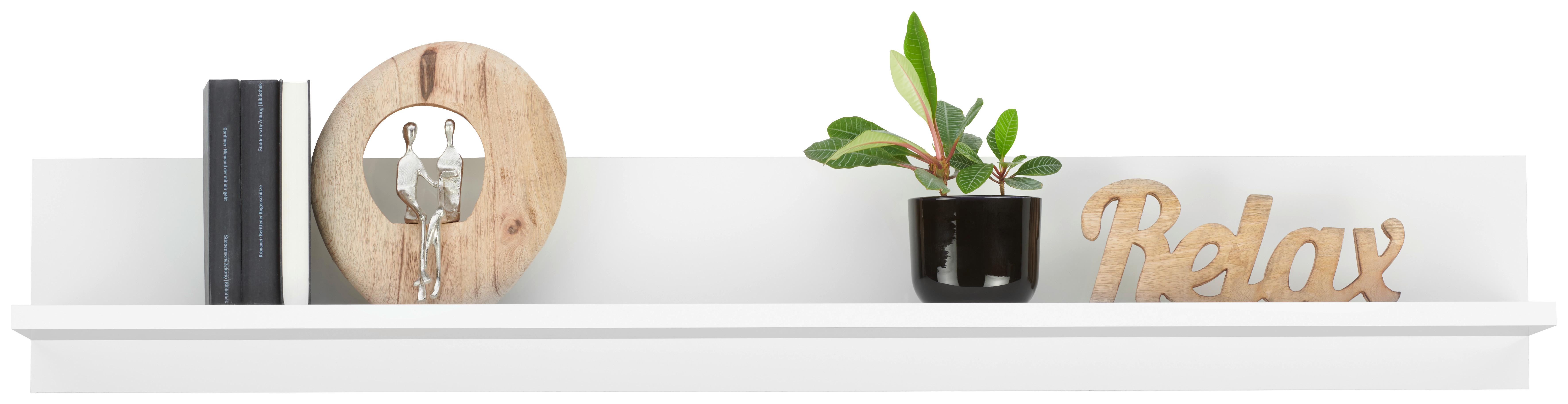Stenska Polica Avanti, Bela - bela, Moderno, leseni material (150/22/20cm) - Hom`in