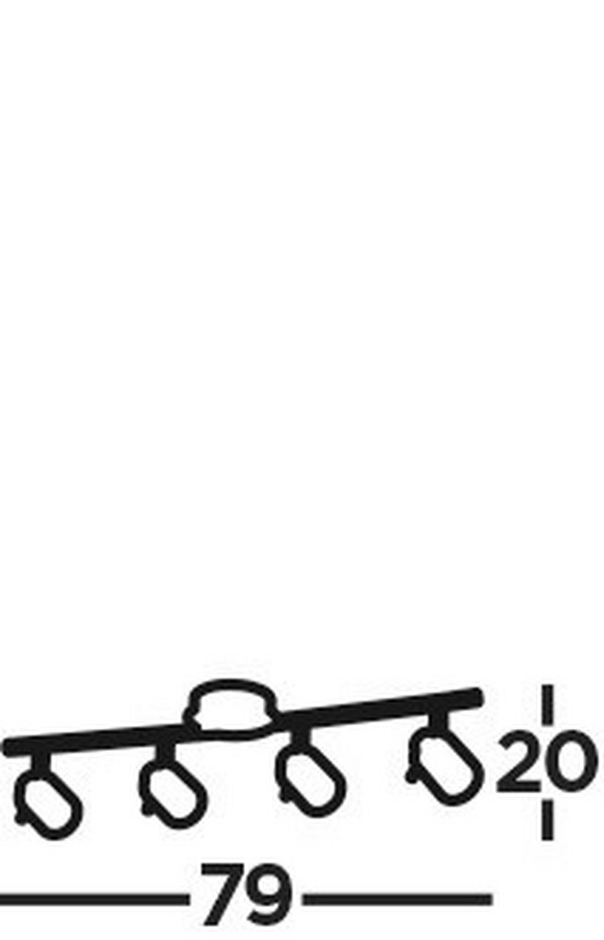 Mennyezeti Lámpa 4lt 6604ss - Design, műanyag/üveg (79/19.5/13cm)