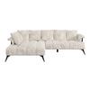 Kutna Garnitura Vanessa New - bež/crna, Moderno, tekstil/metal (200/297cm) - Modern Living