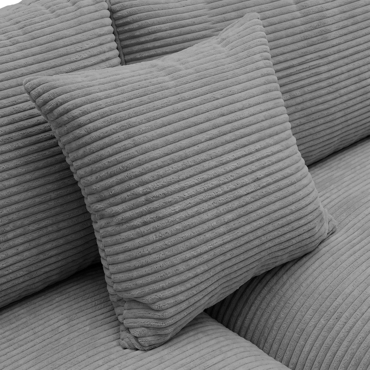 Ecksofa Pedro Grau - Schwarz/Grau, MODERN, Kunststoff/Textil (300/190cm) - Mömax