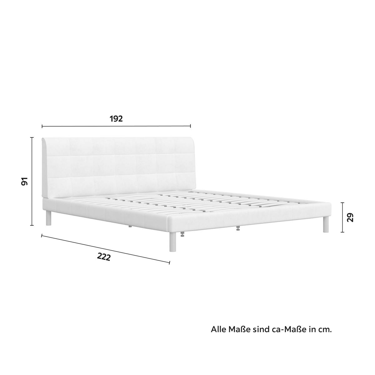Oblazinjena Postelja Mara - naravne barve/bež, Moderno, kovina/tekstil (180/200cm) - Bessagi Home