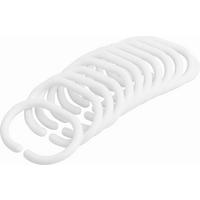 Duschvorhangringe Robbie in Weiß, 12-tlg - Weiß (5/6cm) - Modern Living