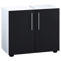 Omarica Za Pod Umivalnik Flandu Ii, Bela, Črna - črna/siva, Moderno, umetna masa/leseni material (60,2/50,7/29,6cm) - MID.YOU