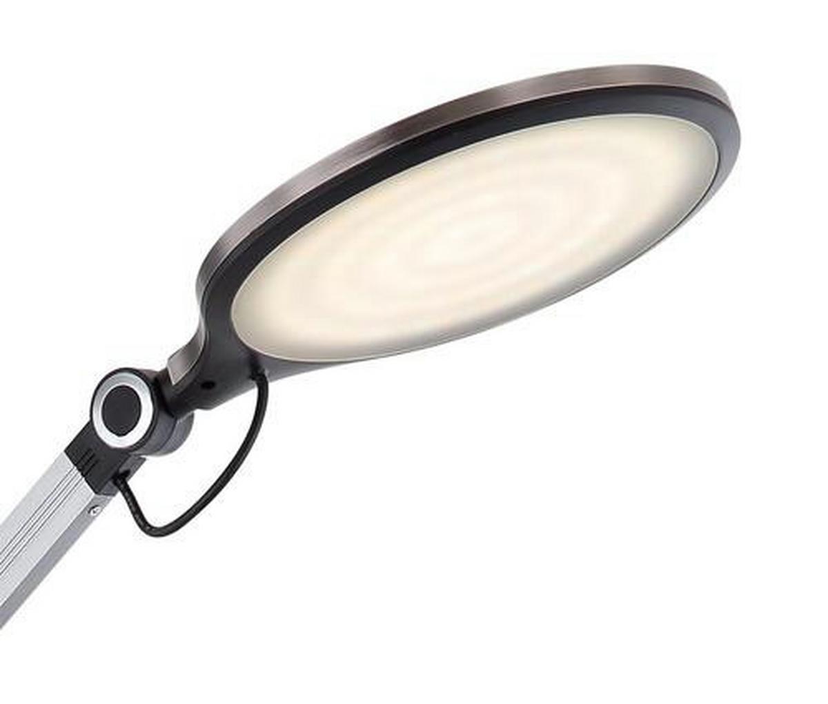 Namizna Led-svetilka Urias, S Sijalko - črna, Design, kovina/umetna masa (55,7/20/103,5cm) - Globo