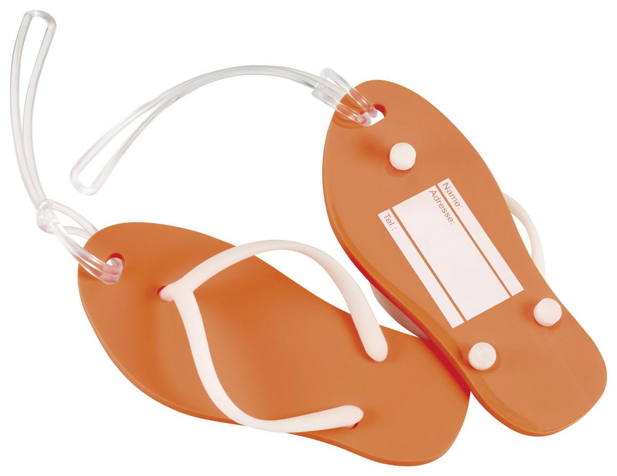 Kulcstartó Flip Flop - pink/narancs, műanyag (11,4/4,8/1,2cm) - Modern Living