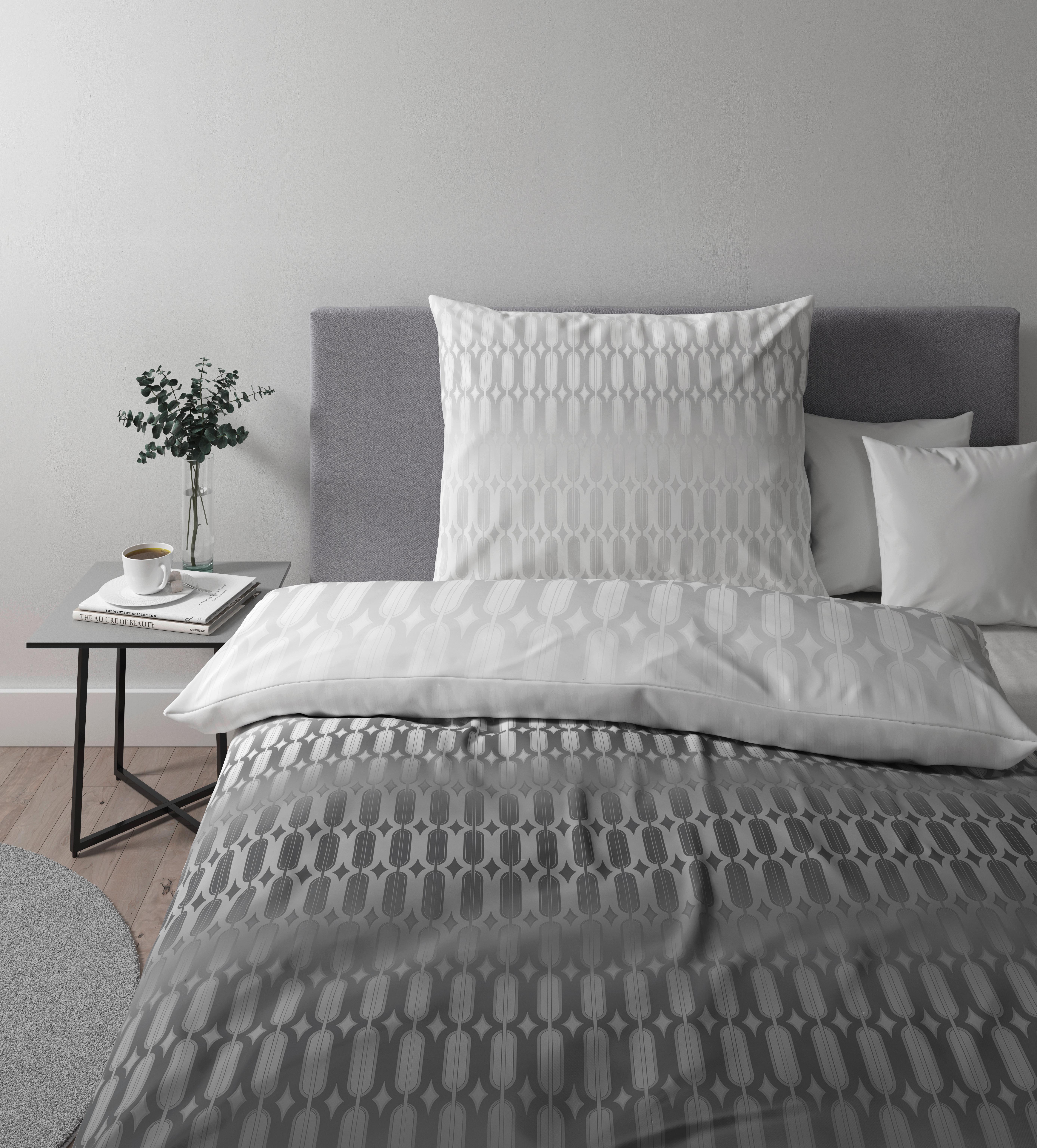 Posteljnina Picol - srebrne barve/siva, Moderno, tekstil (140/200cm) - Premium Living