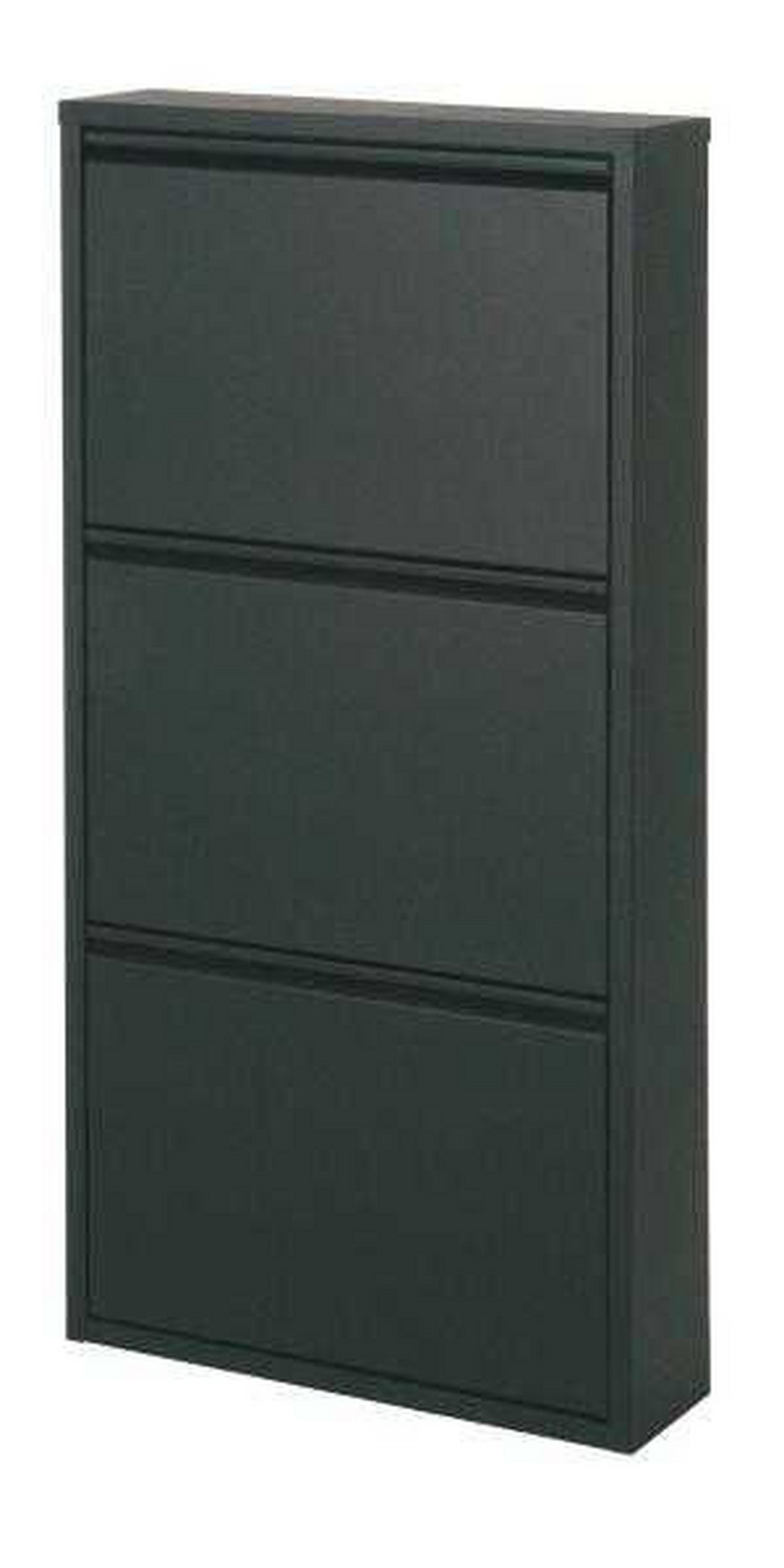 Billenős Cipősszekrény Black 3 - fekete, Design, fém (50/105/15cm)