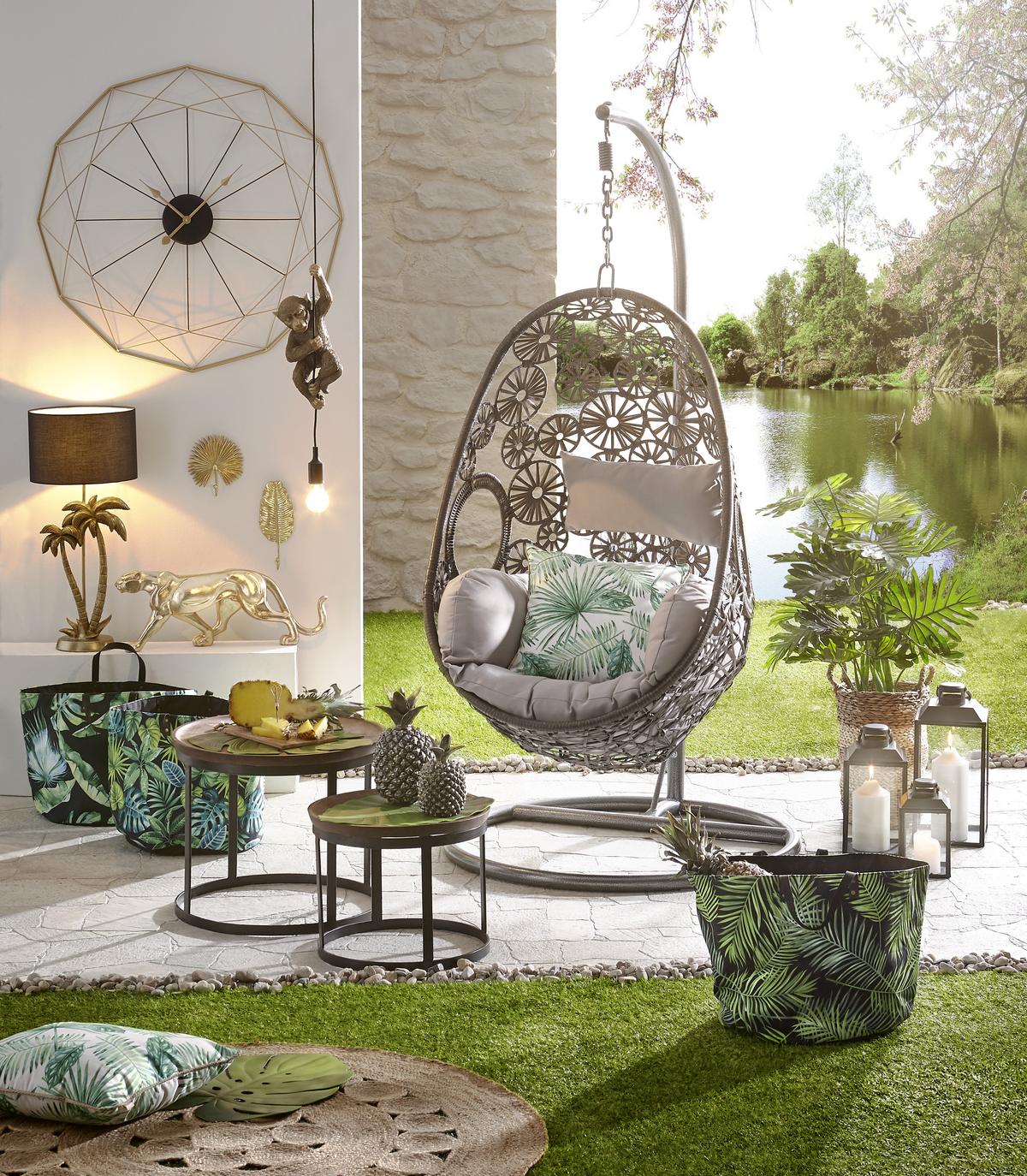 ZEGAR ŚCIENNY 8M0045 - czarny/kolor złoty, Basics, metal (87cm) - Ambia Home