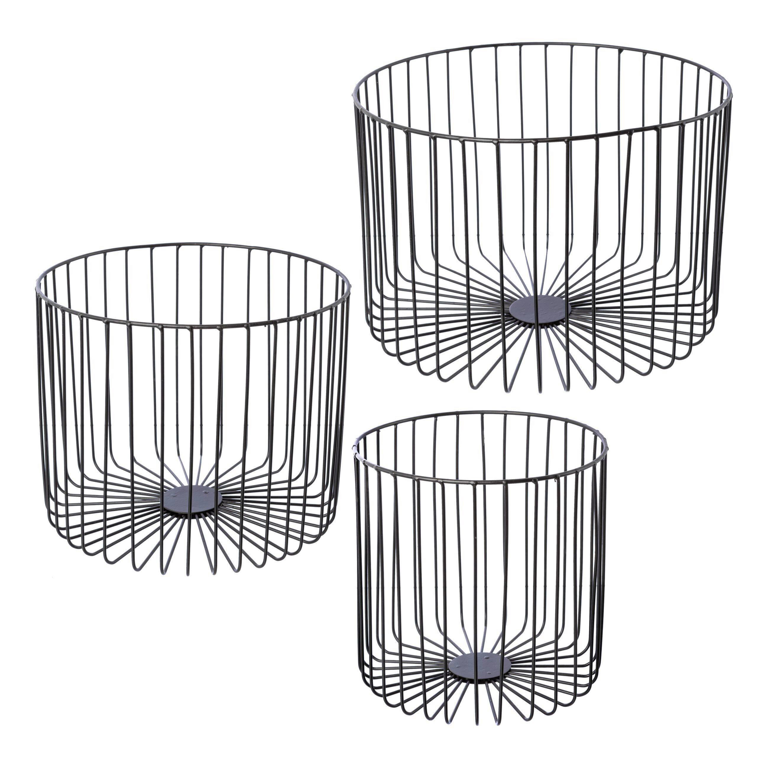 Košara Petra I -Paz- - črna, Basics, kovina (28/23cm) - Modern Living