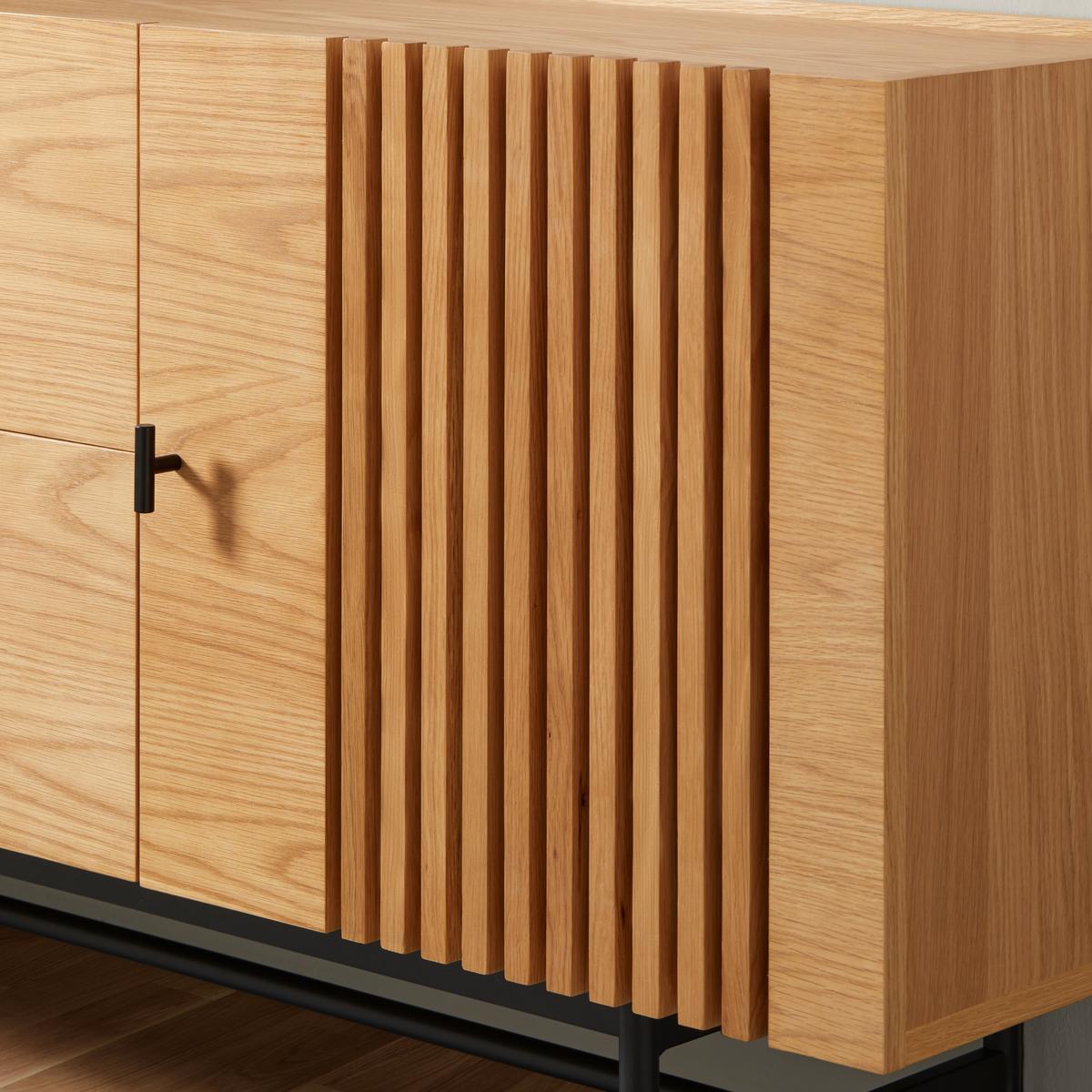 Sideboard in Natur/Schwarz - Schwarz/Naturfarben, Modern, Holz/Holzwerkstoff (160/70/42cm) - Mömax