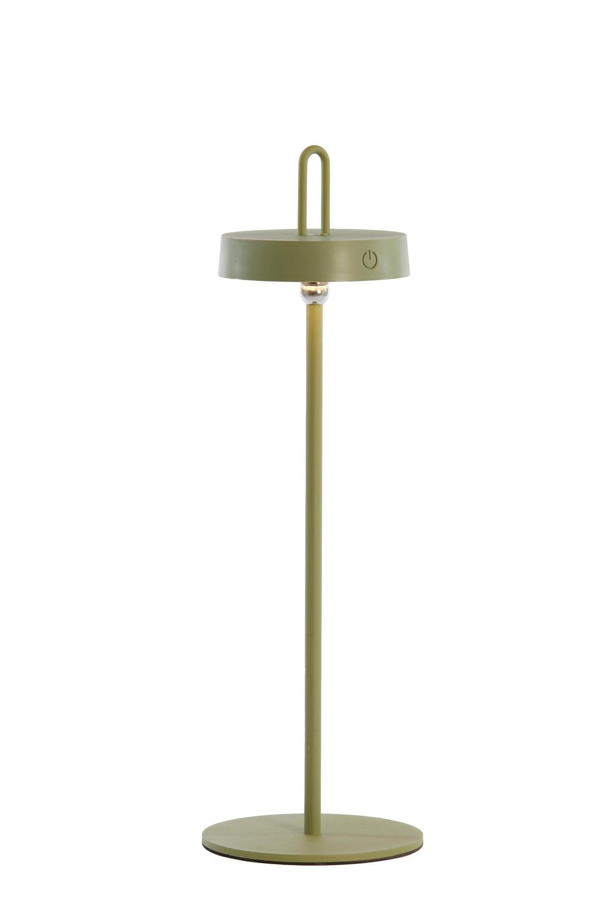 LAMPA STOŁOWA LED 1887369 AMPEHA - oliwkowa zieleń, Trend, tworzywo sztuczne/metal (13/47cm) - Light & Living