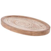 TALERZ DEKORACYJNY LUNA - kolor naturalny, Modern, drewno (20/29,5/2cm) - Modern Living