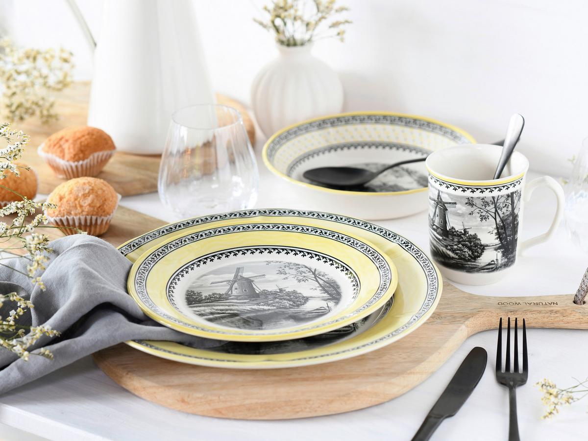 Kombinirani Servis Windmühle, 16-Delni - večbarvno, Basics, keramika - Creatable