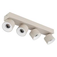 LED Reflektor 56961-4s Rae - homokszínű/fehér, Design, műanyag/fém (45.5/7.2/12cm) - Globo