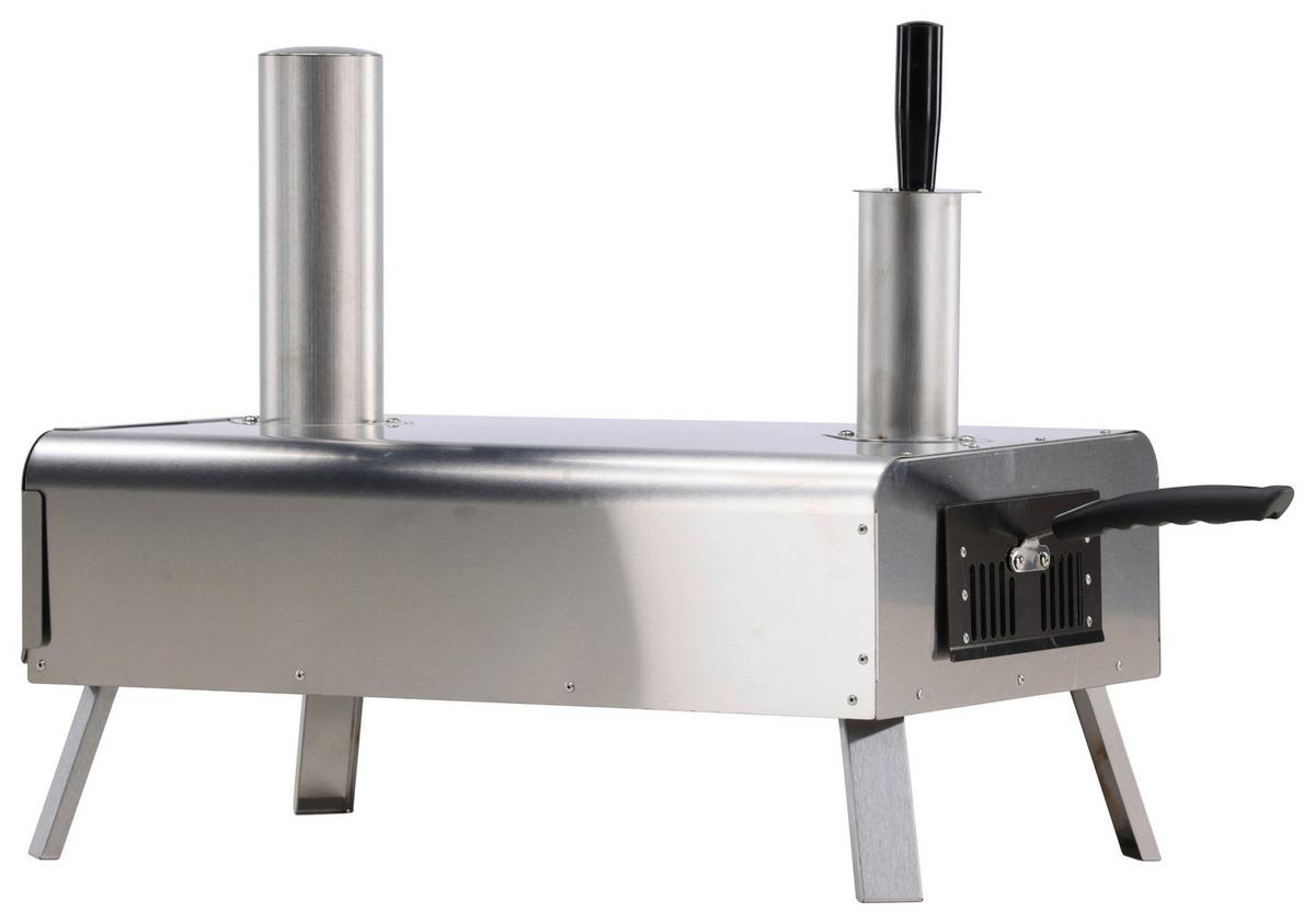 Pizzaofen Digos ca. 85,8x49,9x37 cm Silber - Silberfarben, KONVENTIONELL, Metall (85.8/49.9/37cm) - Gardenson