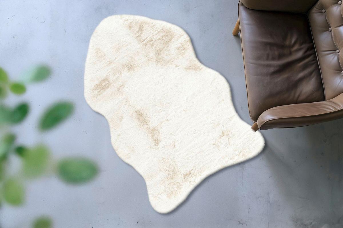 Covor din blană My Infinity, cca. 60x90cm - crem, Design, textil (60/90cm) - Obsession