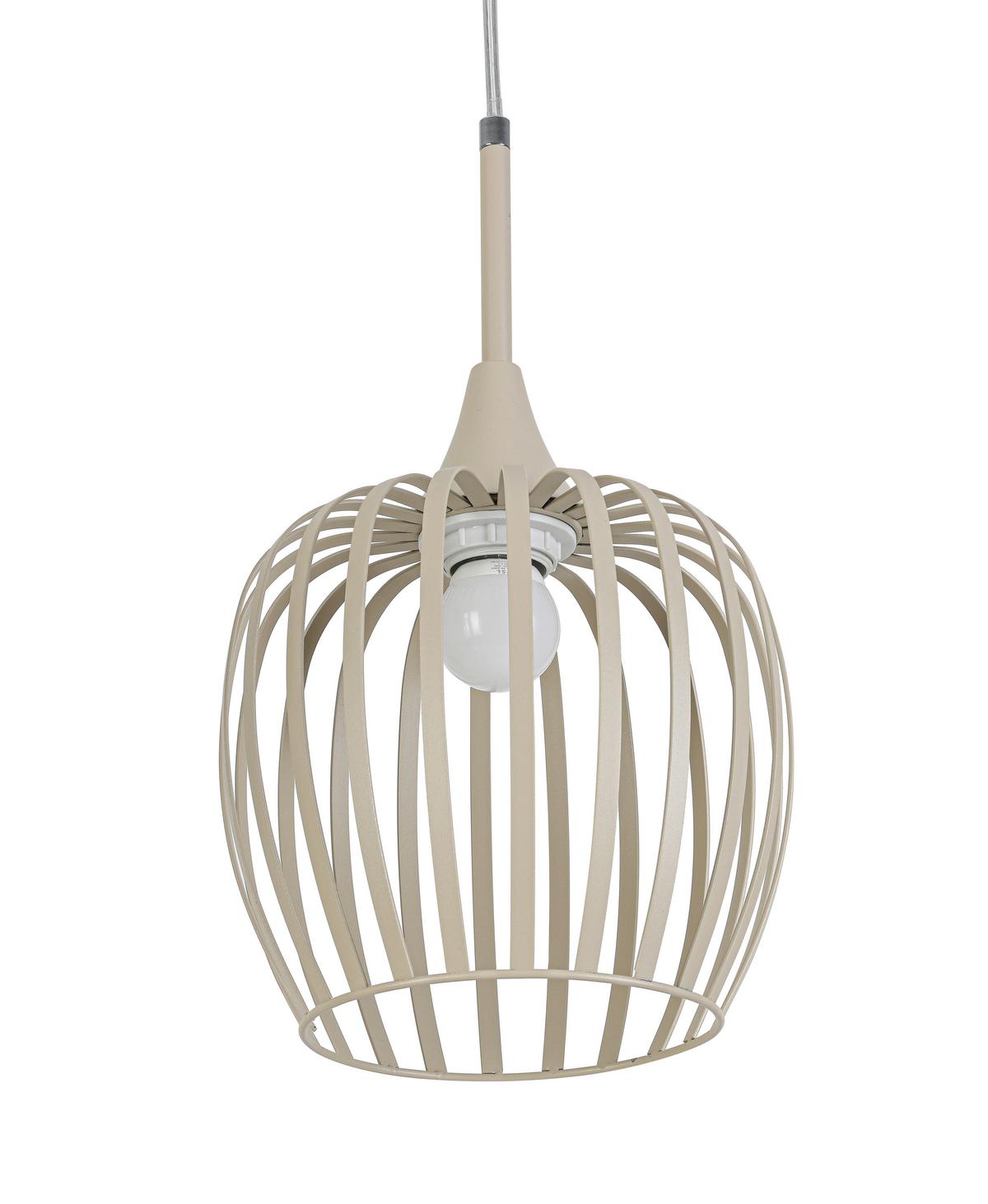 Hängeleuchte Martin Sandfarben max. 120 Watt - Sandfarben, MODERN, Kunststoff/Metall (90/21/150cm) - Mömax