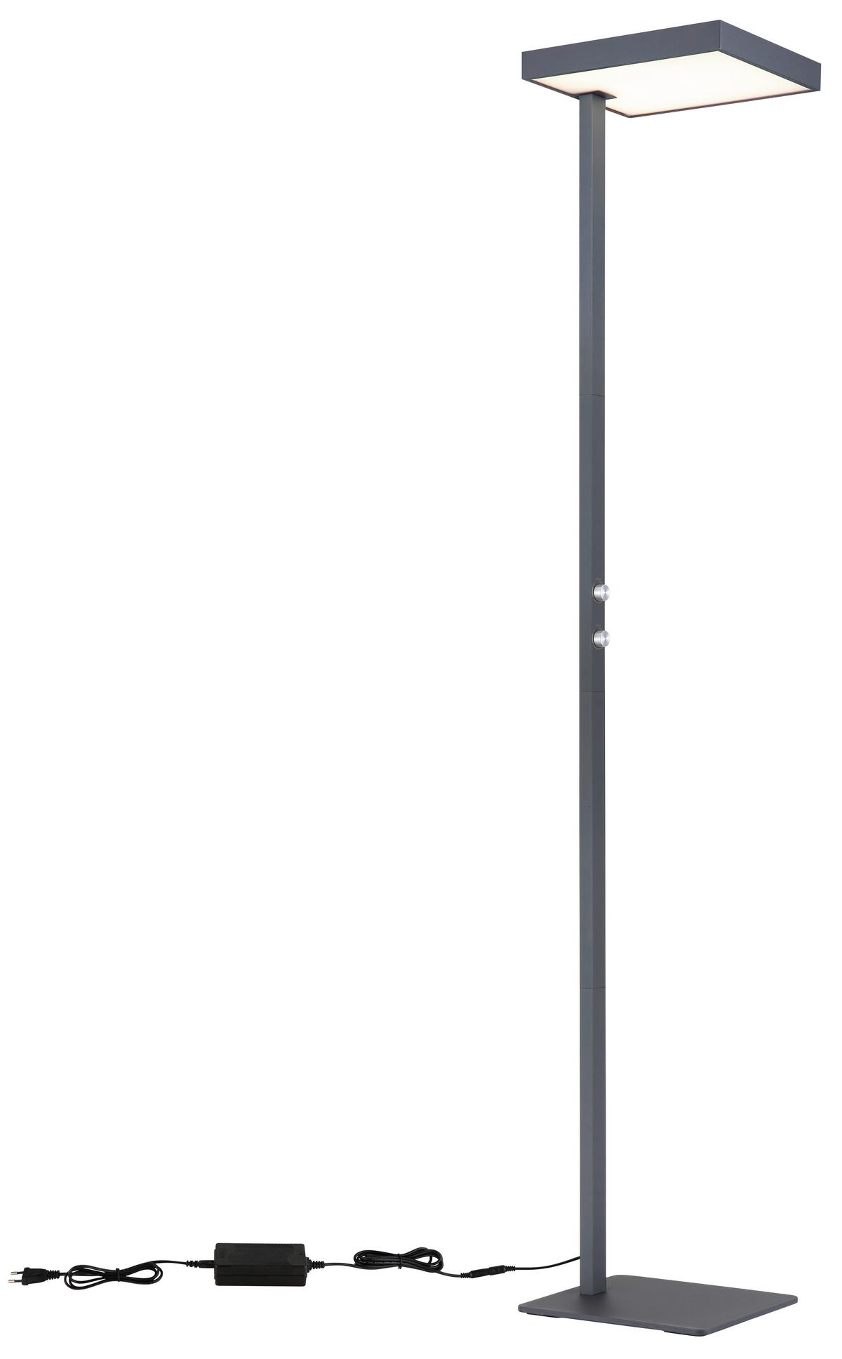 Led Podna Svjetiljka Barker - srebrne boje/prozirno, Design, metal/plastika (40/28/184,8cm) - Globo