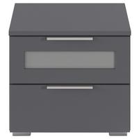 Noćni Stolić Mars 2l-Gr - bijela/siva, Basics, drvni materijal/metal (40/36/40cm) - Modern Living