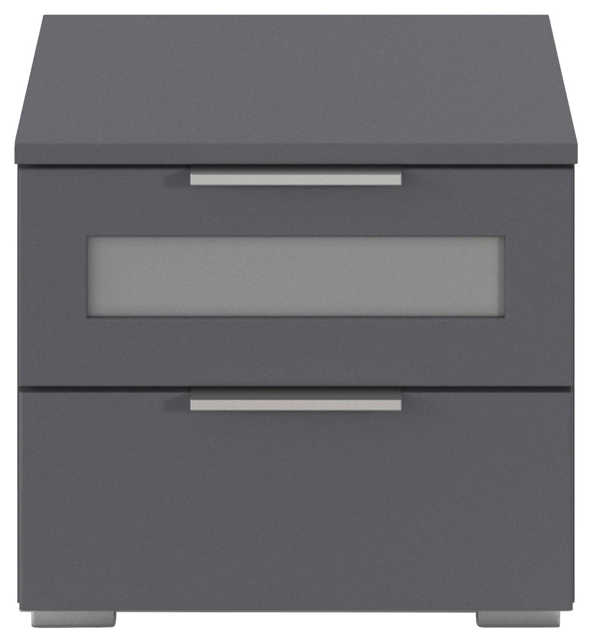 Noćni Stolić Mars 2l-Gr - bijela/siva, Basics, drvni materijal/metal (40/36/40cm) - Modern Living