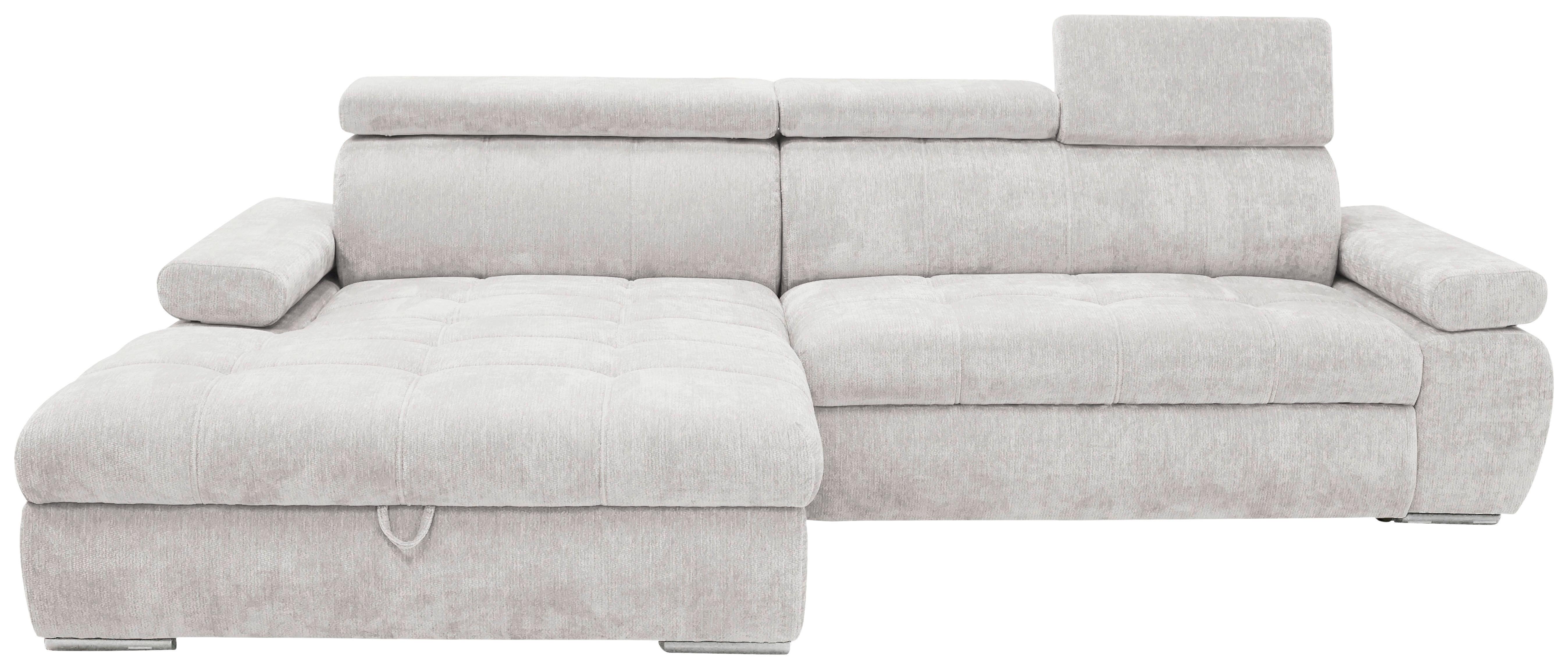 Kutna Garnitura Vegas - srebrne boje/svijetlo siva, Design, drvo/tekstil (173/294cm) - Modern Living