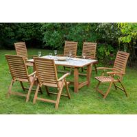 Gartenklappsessel Paraiba aus Akazie Natur - Akaziefarben, ROMANTIK / LANDHAUS, Holz (63/114/95cm) - Gardenson