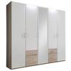 Ormar S Klasičnm Vratima Freiburg - bijela/srebrne boje, Design, staklo/drvni materijal (225/210/58cm) - Modern Living