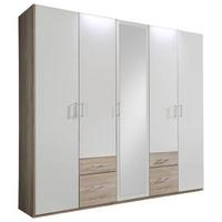 Ormar S Klasičnm Vratima Freiburg - bijela/srebrne boje, Design, staklo/drvni materijal (225/210/58cm) - Modern Living