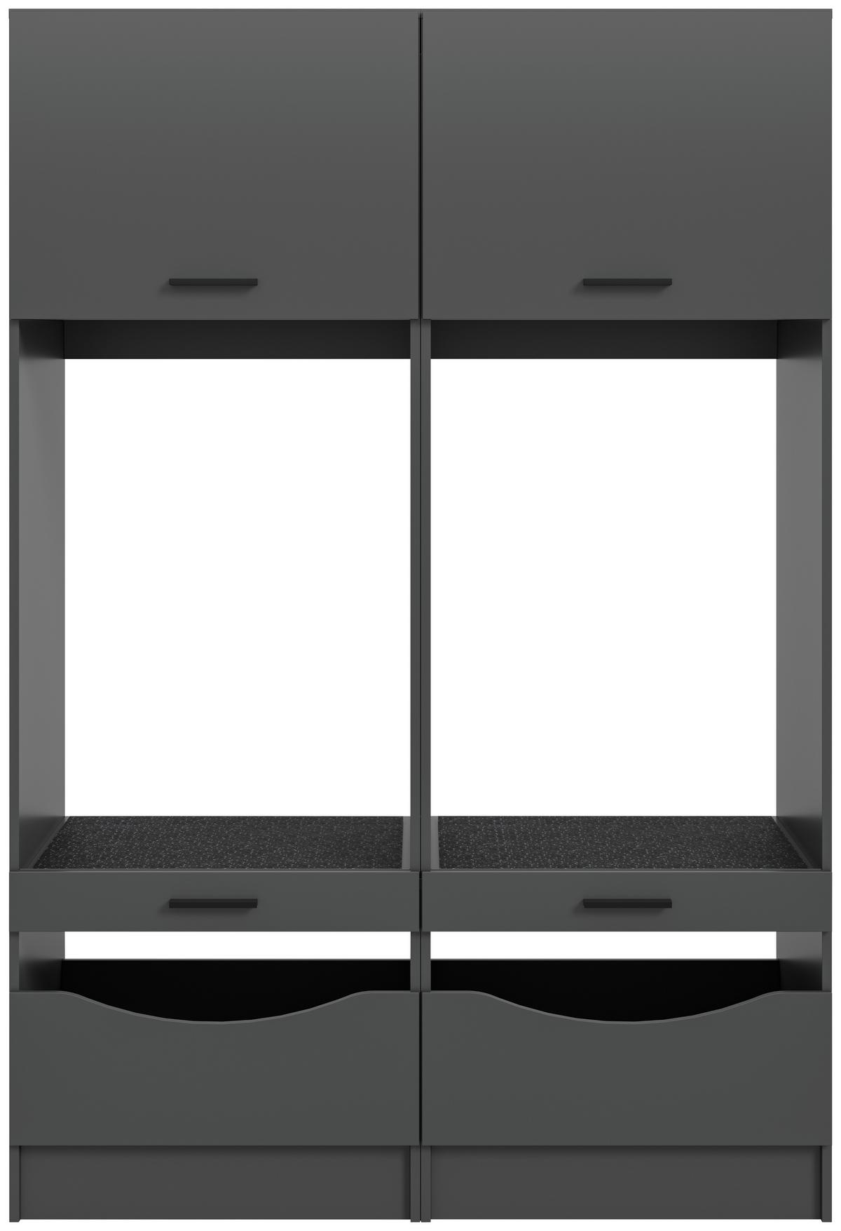 Omara Za Pralni In Sušilni Stroj Free, Antracit - antracit, Basics, leseni material (133/195/68cm) - MID.YOU