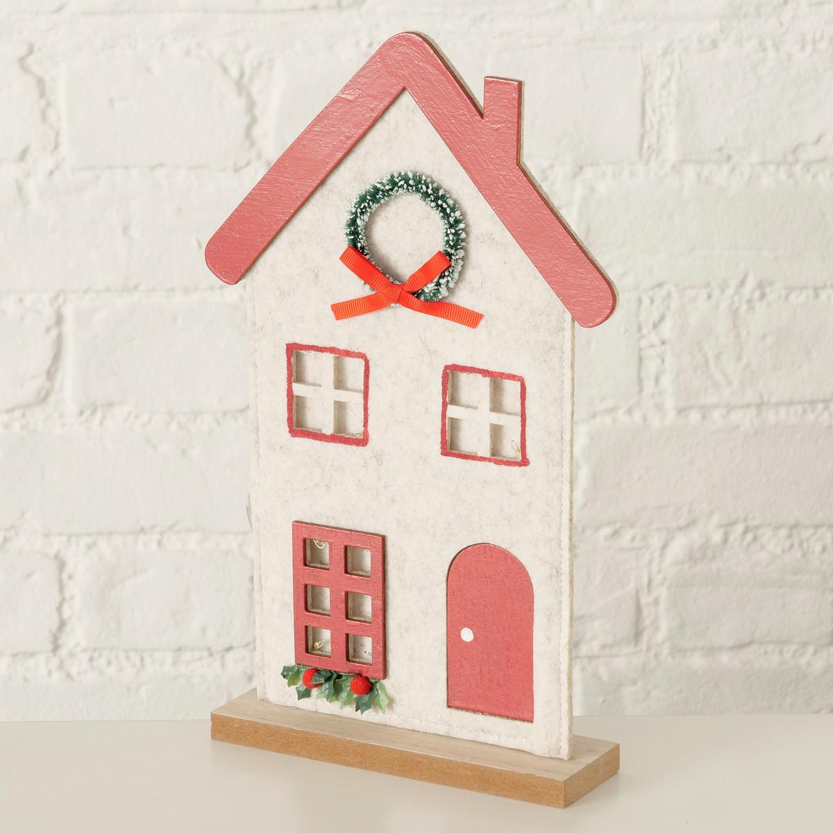 Dekohaus Nova Rot/Weiß - Rot/Weiß, Basics, Holzwerkstoff/Kunststoff (17/31/5cm) - Mömax