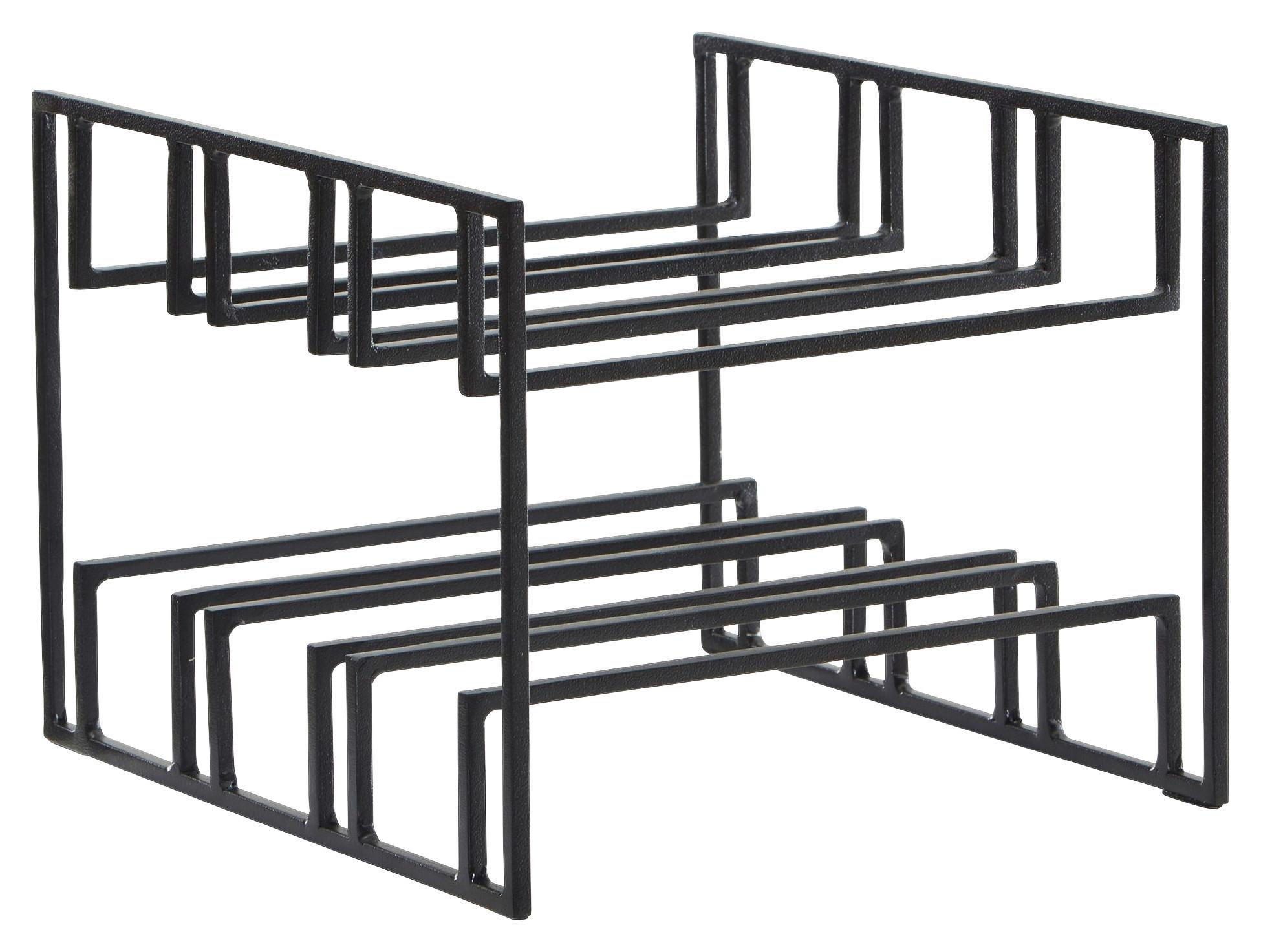 Weinregal WOHNLING Schwarz ca. 29x21x25cm - Schwarz, Design, Metall (29/21/25cm) - MID.YOU