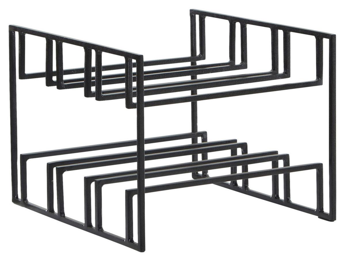 Weinregal WOHNLING Schwarz ca. 29x21x25cm - Schwarz, Design, Metall (29/21/25cm) - MID.YOU