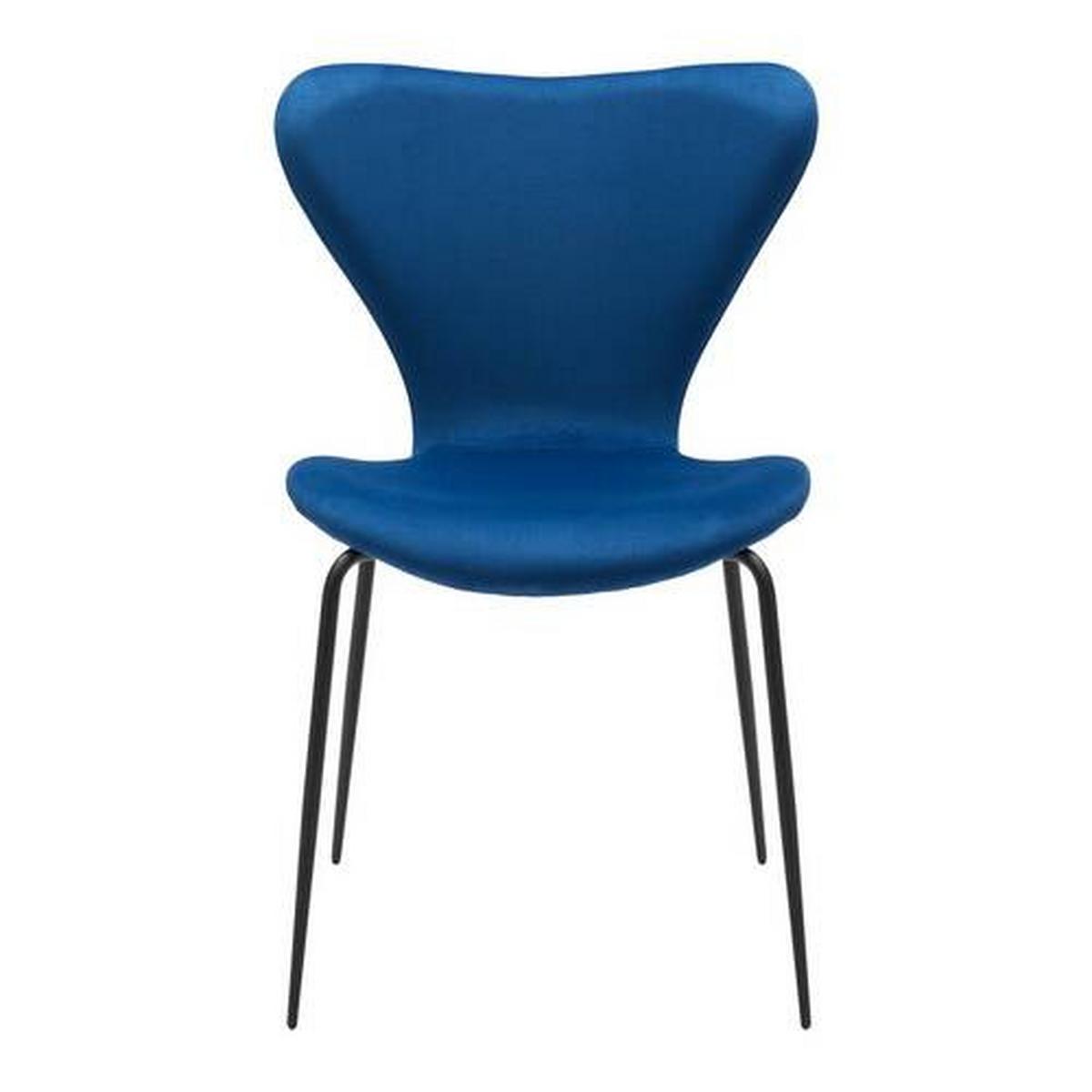 KRZESŁO ALICIA - ciemnoniebieski/czarny, Modern, metal/drewno (53/82,5/53cm) - Bessagi Home