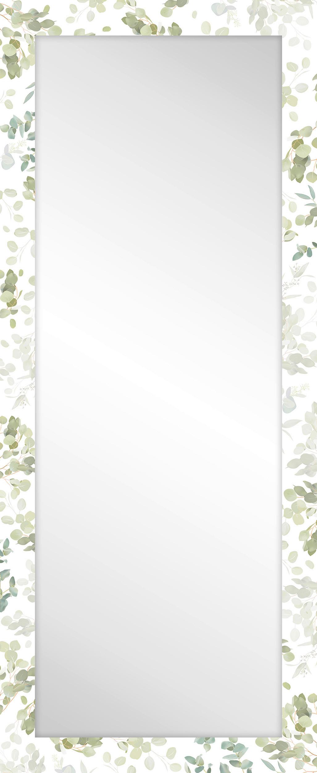 Oglindă Mediterraneo - alb/verde, Modern, sticlă/material pe bază de lemn (71/172/3cm) - Premium Living