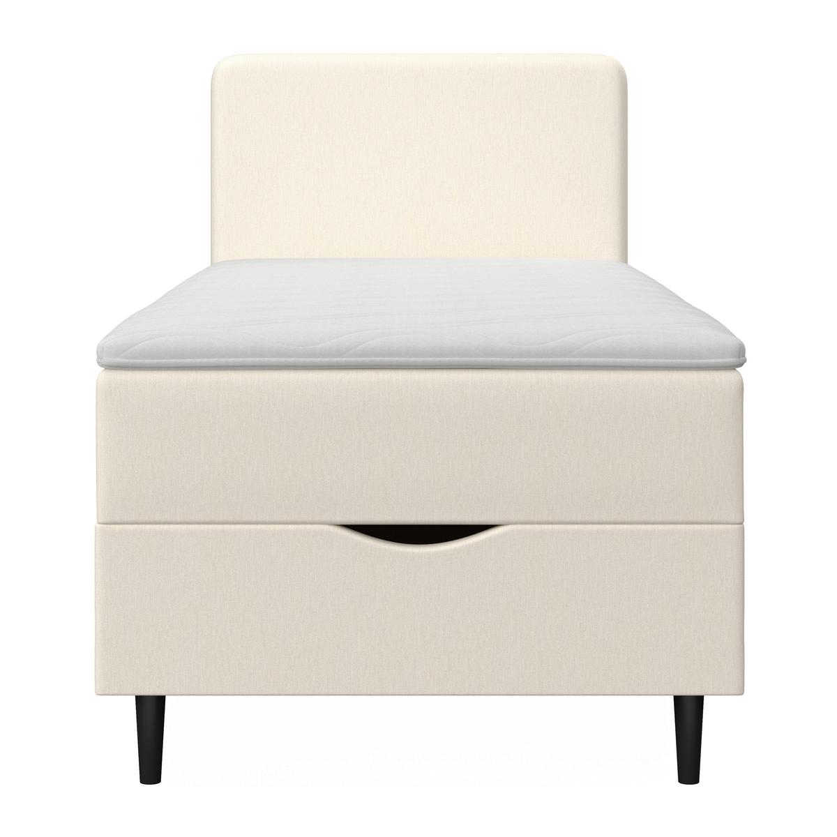 Box Ágy Krém Vida - elefántcsont, Modern, textil/fa (90/200cm) - Bessagi Home