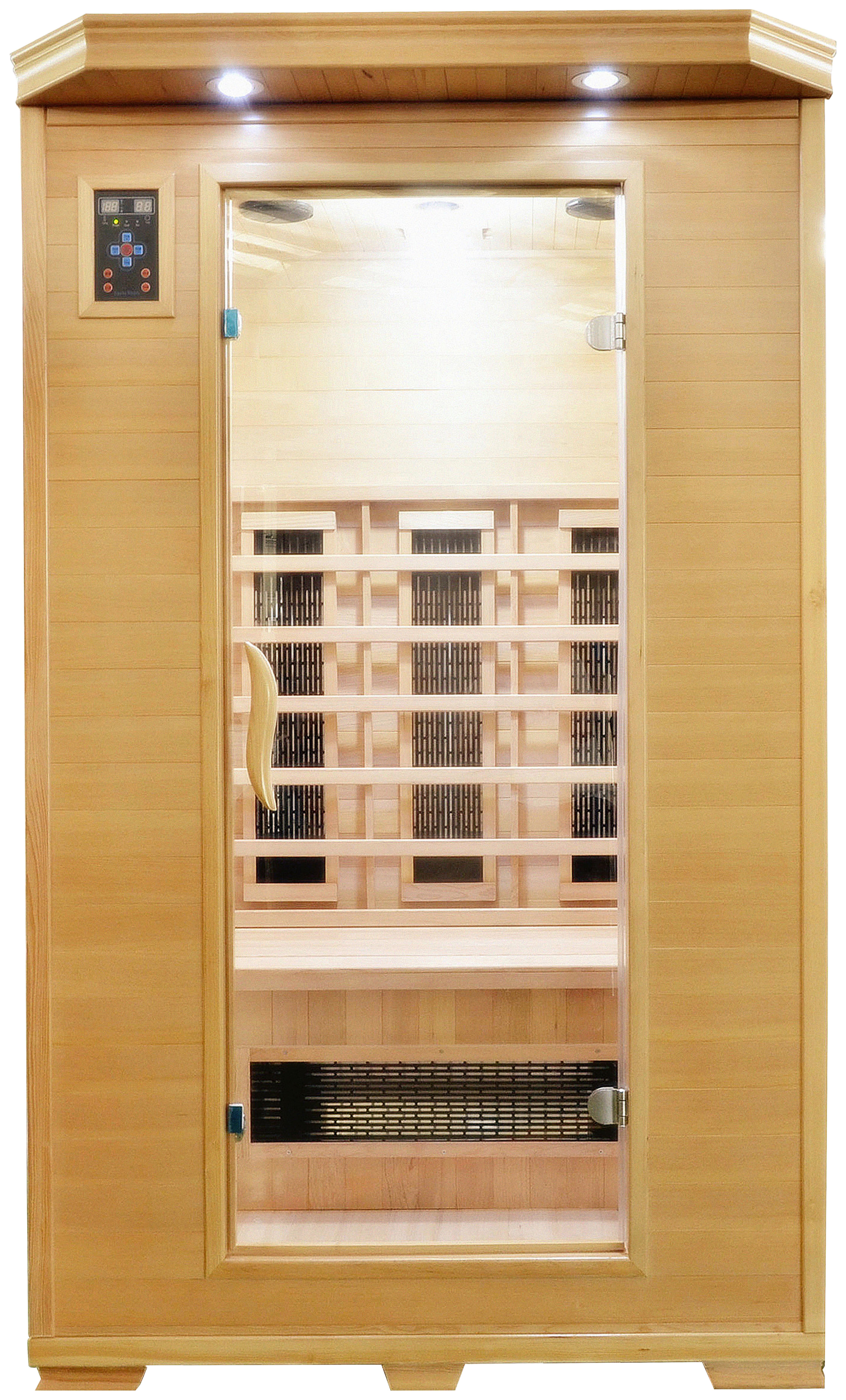 Infrarotkabine Carmen in Braun ca. 120x195x120cm - Braun, Basics, Holz (120/195/120cm) - Sanotechnik