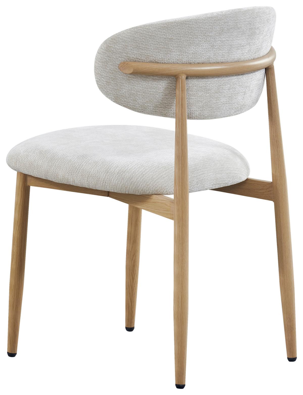 Stuhl Ida Beige ca. 50x80x57cm - Eichefarben/Beige, Design, Holz/Textil (50/80/57cm) - Mömax