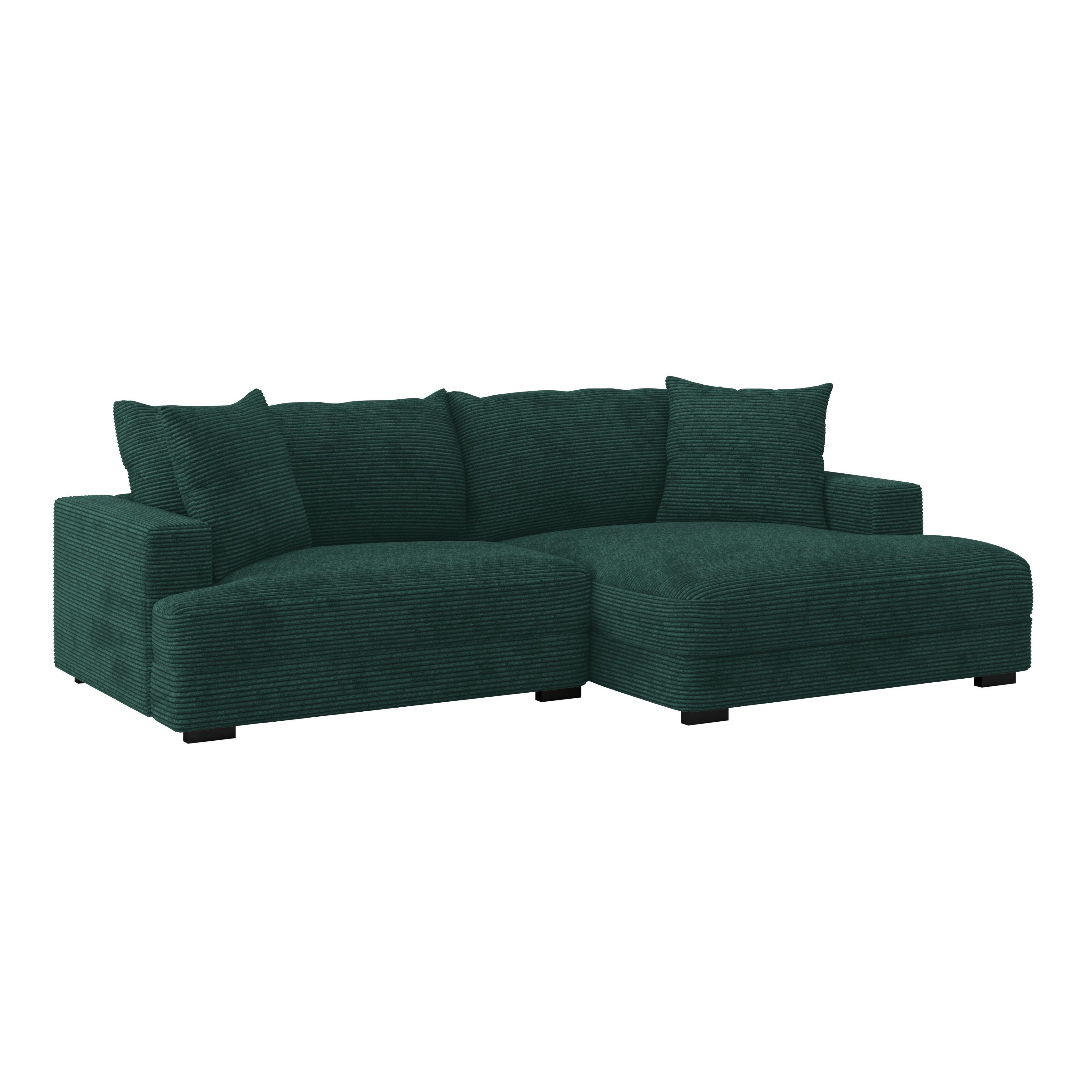 Coltar PELLE - verde închis, Modern, textil (265/180cm)