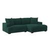 Coltar PELLE - verde închis, Modern, textil (265/180cm)