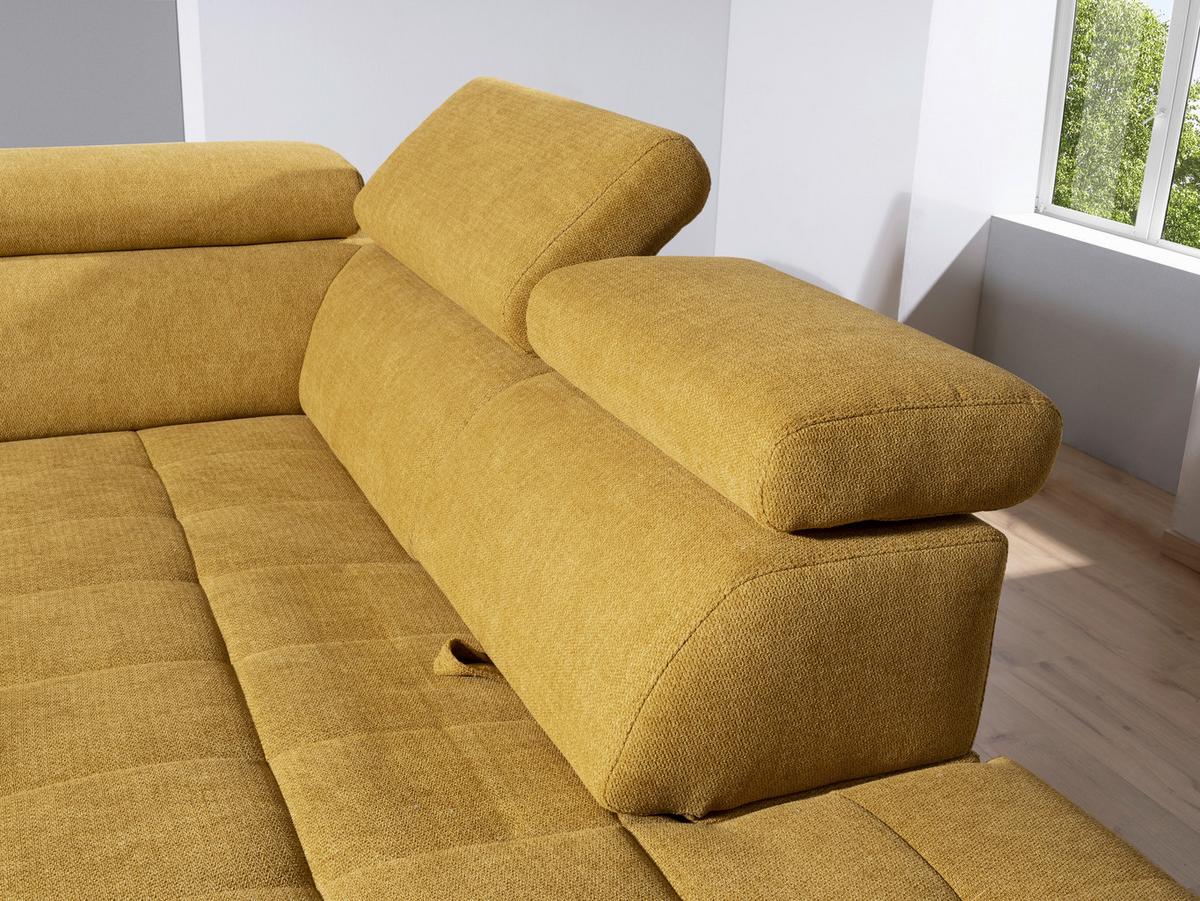 Kutna Garnitura Portland - curry žuta/crna, Konvencionalno, tekstil/plastika (321/78-98/230cm) - Mömax