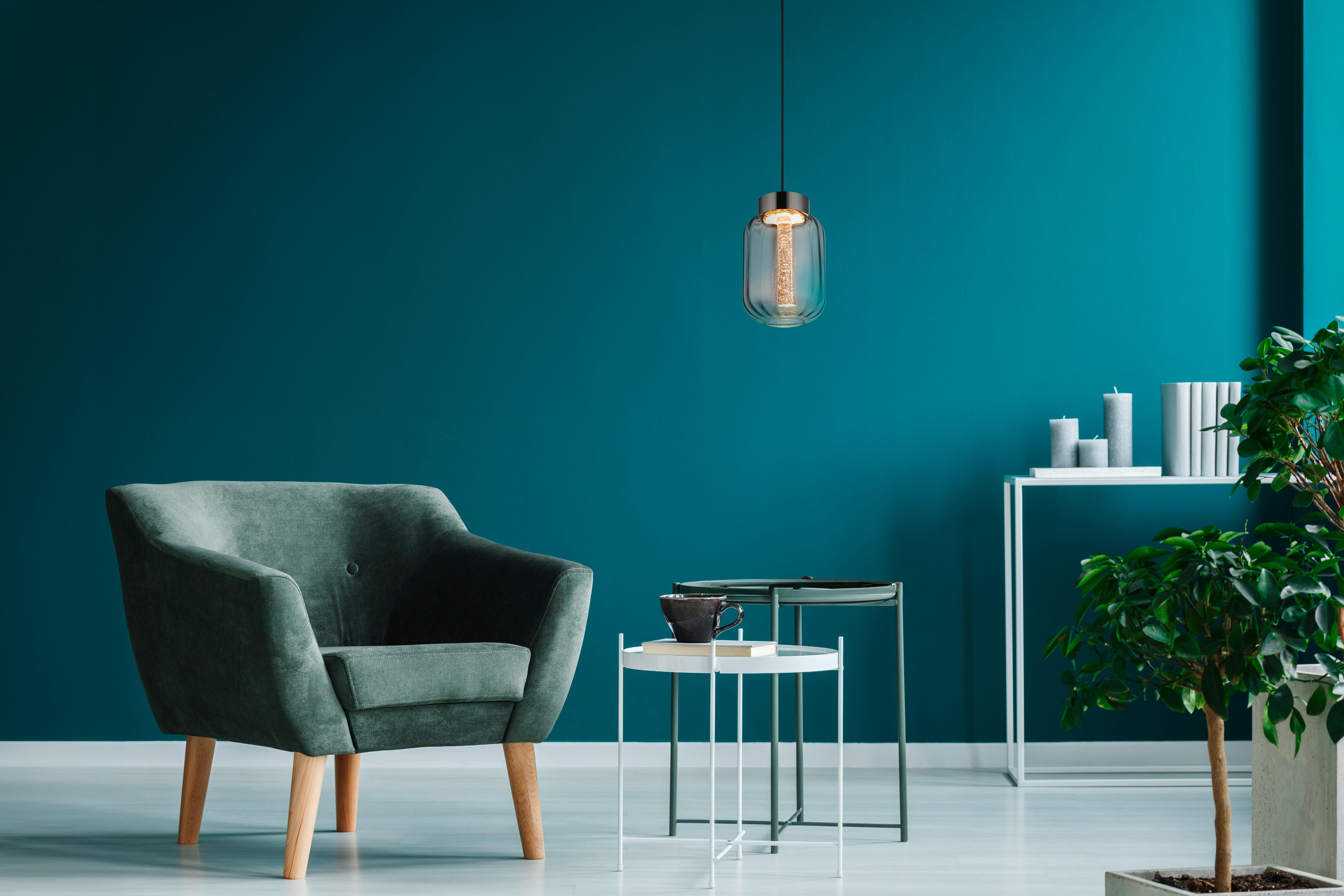 LED-Hängeleuchte Fluoro Klar/Chromfarben max.8 Watt - Klar/Chromfarben, Basics, Glas/Kunststoff (15/150cm) - Globo