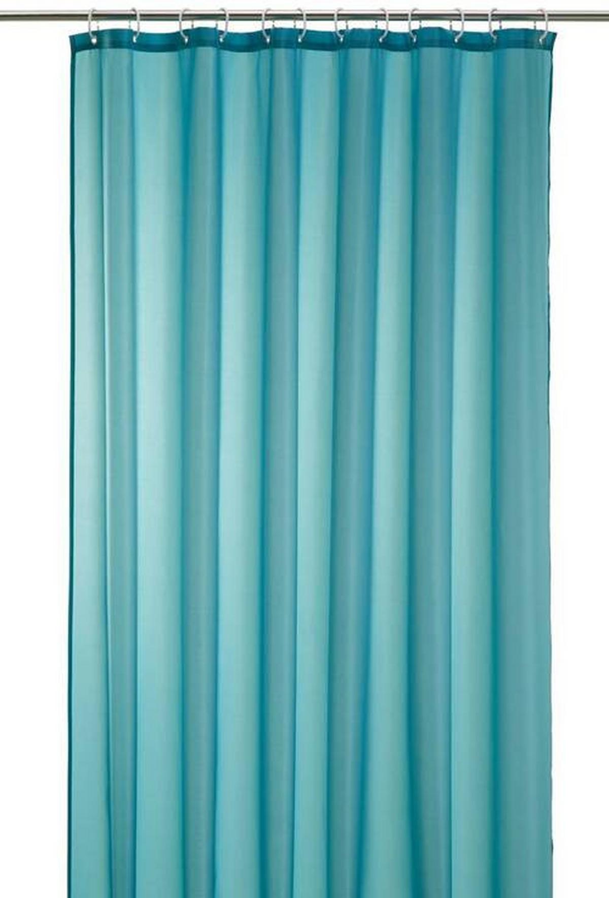Duschvorhang Uni in Blau ca. 180x200cm - Blau, KONVENTIONELL, Textil (180/200cm) - Modern Living