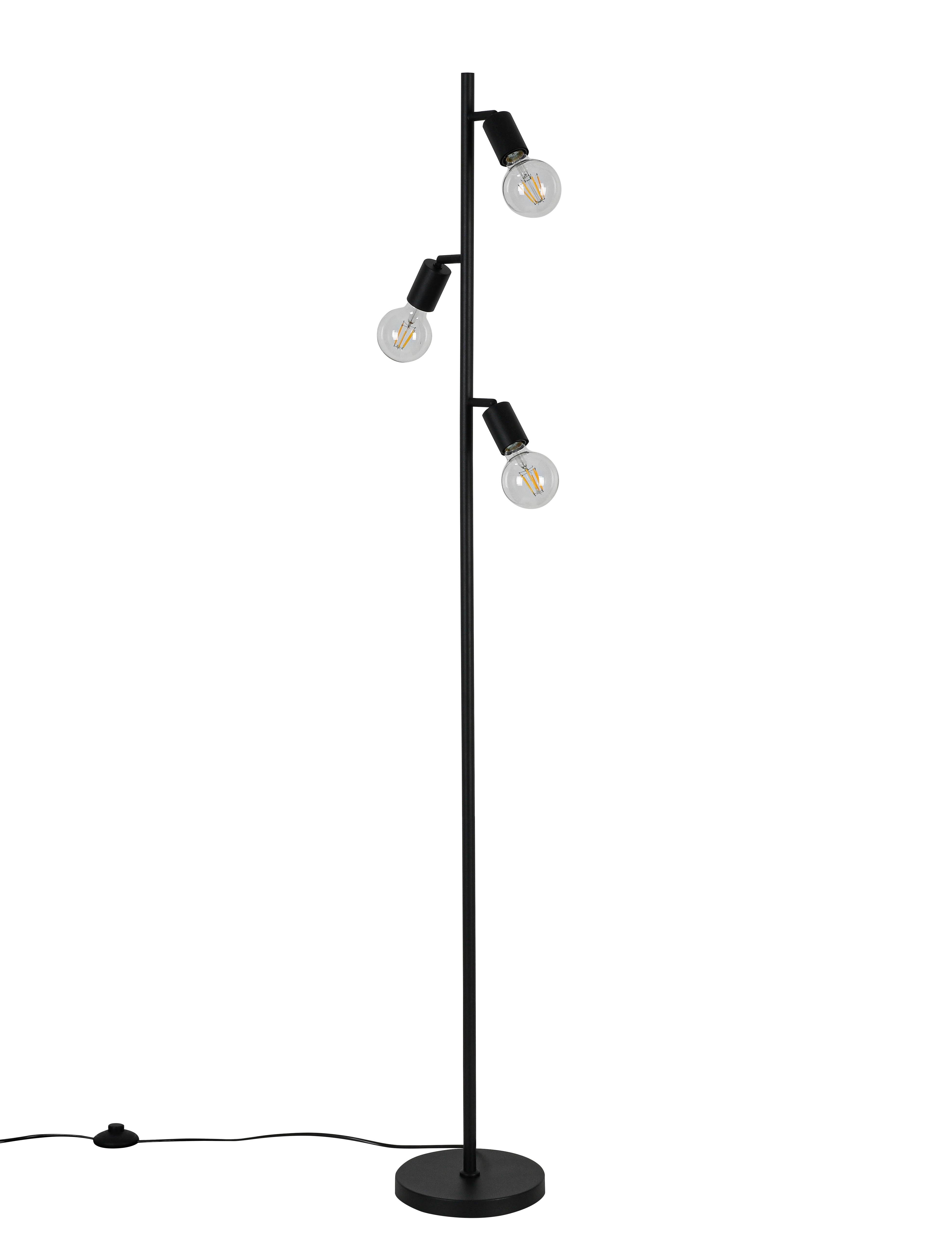 GOLVLAMPA STEFAN - svart, Basics, metall/plast (22cm) - Mömax
