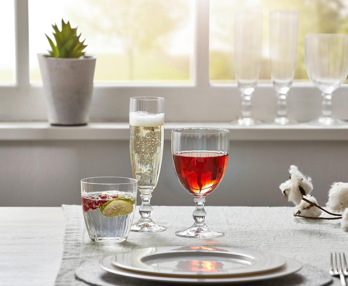 KOMPLET SZKŁA STOŁOWEGO 107 259 101 - przejrzysty, Basics, szkło (0,35l)