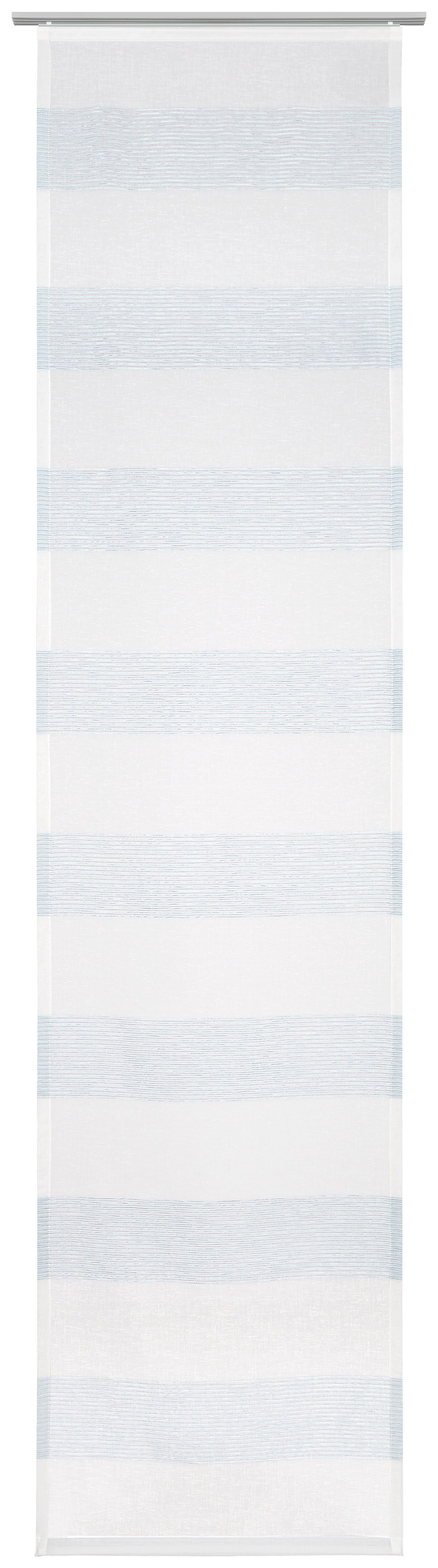 ZASŁONA PANELOWA WIRSOW STREIF - niebieski/biały, Basics, tkanina (60/245cm) - Novel