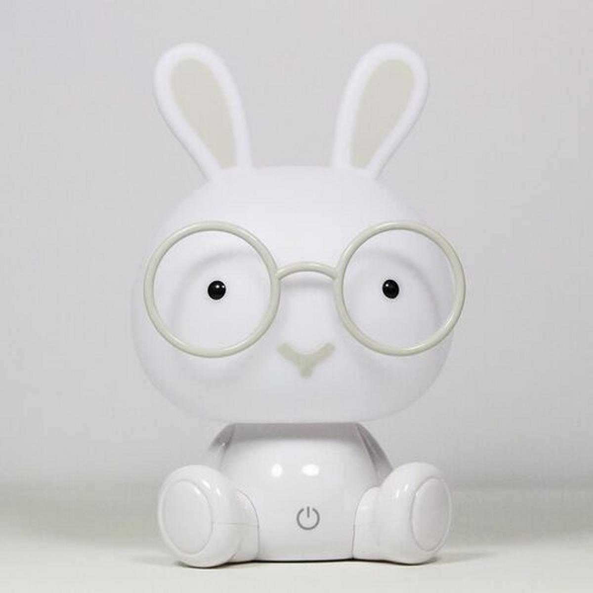 Kindertischleuchte Bunny Weiß max. 3 Watt - Weiß, Basics, Kunststoff (14/14/22cm)