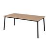 UTEBORD JANNIS - antracit/naturfärgad, Modern, metall/sten (200/100/75cm)
