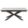TABLE À RALLONGE LEON - noir/blanc, MODERN, céramique/métal (180-260/76/90cm) - Premium Living
