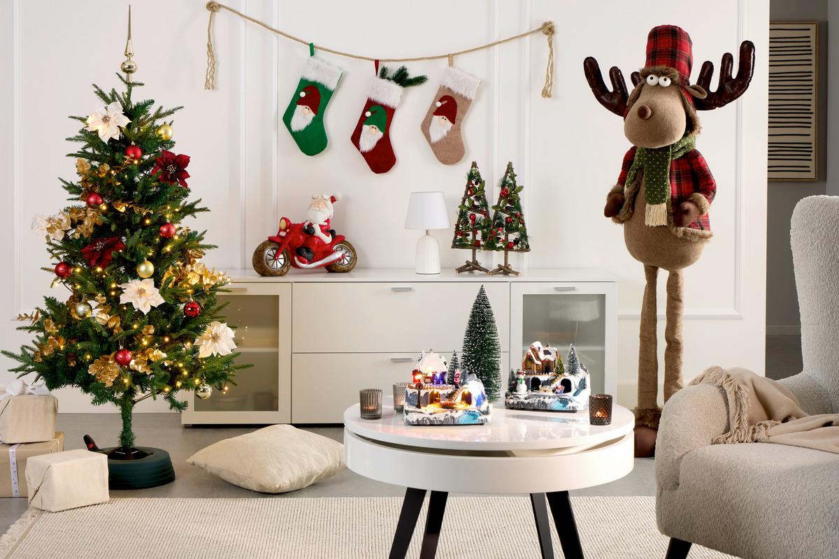 Led-weihnachtsfigur Weihnachtsszene Led - Multicolor, Basics, Kunststoff (21/13,9/17cm)