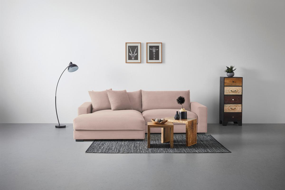Wohnlandschaft Pedro in Rosa - Rosa, MODERN, Textil (180/265cm) - Mömax